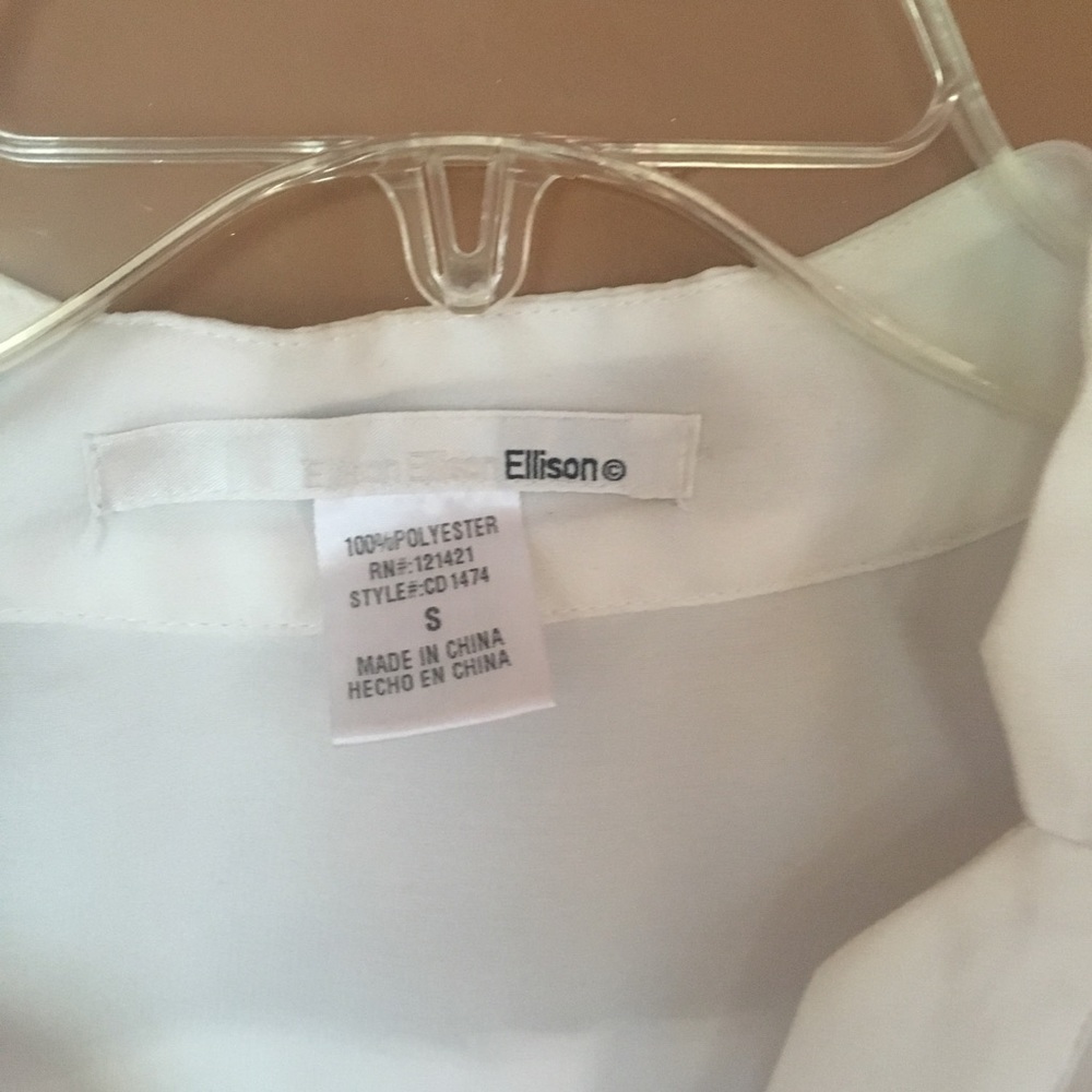 Ellison Ellison Ellison White Button Blouses - image 6